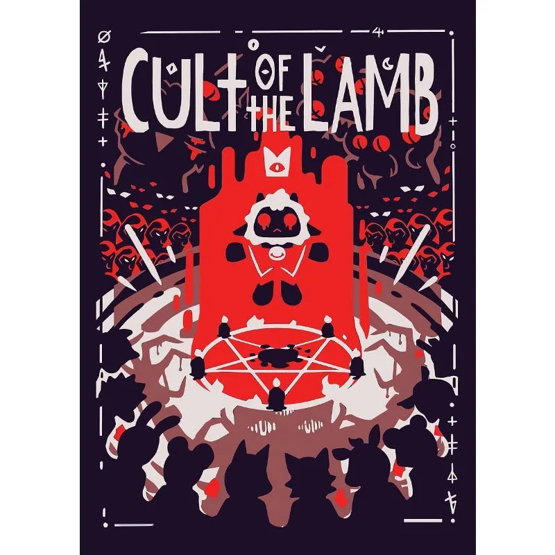 Classic Video Game Cult of The Lamb Anime Adventure Posters Print Canvas Painting Modern Wall Art Kids Bedroom Home Decor Gift