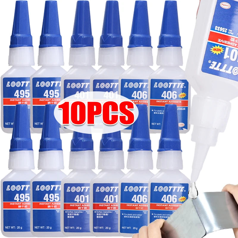 10/1pc 495/401/406 Strong Glue Quick Drying Instant Liquid Glue High Temperature Resistant Adhesive for Metal Plastic Wooden