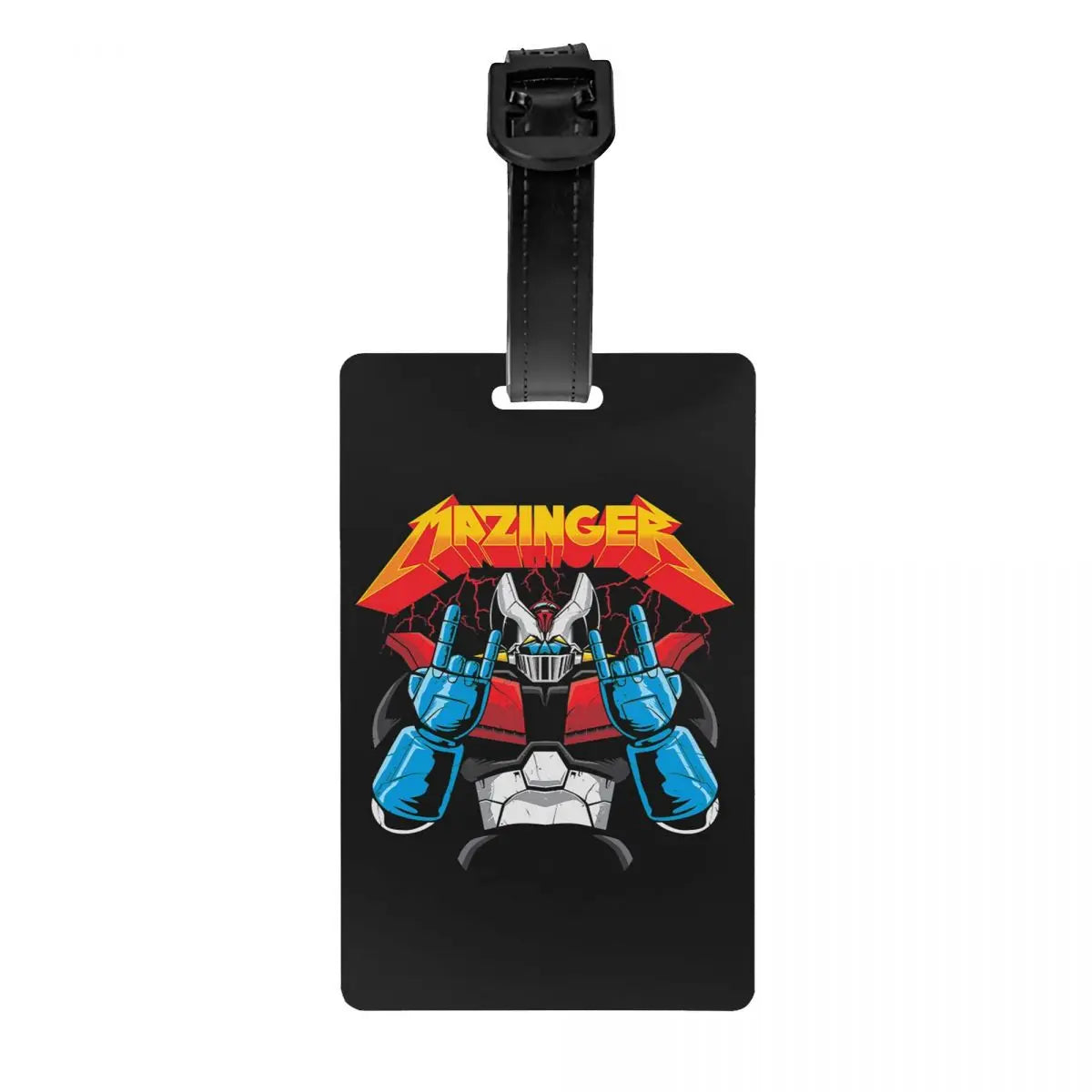 Custom Grendizer Anime Luggage Tag Privacy Protection UFO Robot Goldorak Baggage Tags Travel Bag Labels Suitcase