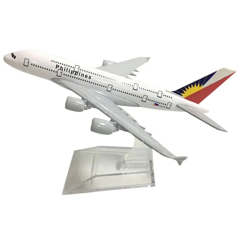 JASON TUTU 16cm Philippines Airbus A380 Airplane Model Airplane Diecast Metal 1/400 Scale Planes