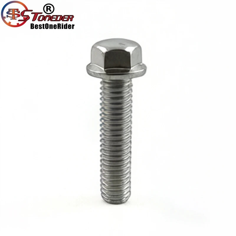 STONEDER Flanged Hex Bolt M6 x 25mm For Pit Dirt Bike ATV Quad Go Kart Engine Motor