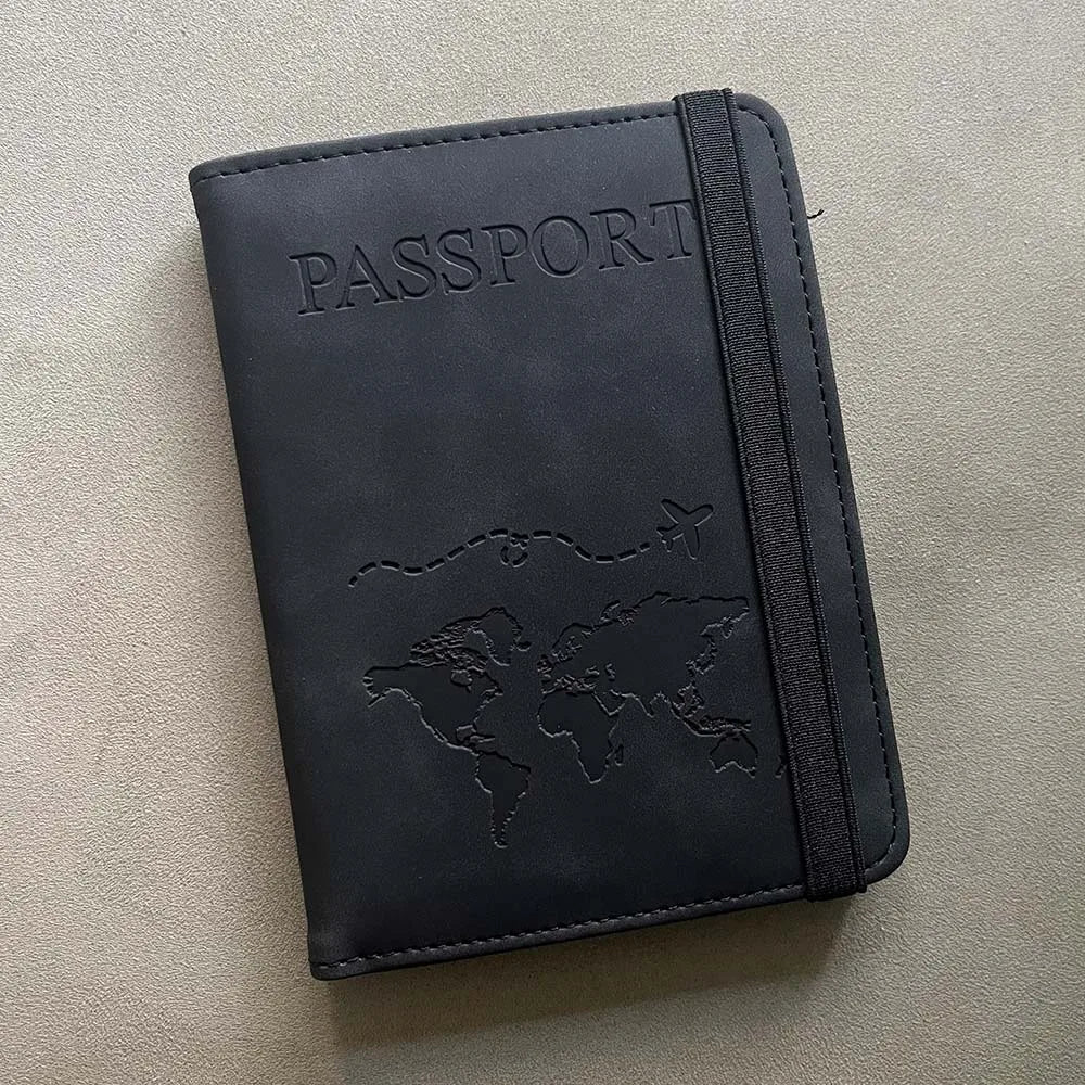 Designer Personalised Passport Cover Travel Document holders for Travel Business Elastic Band customised passport holder
