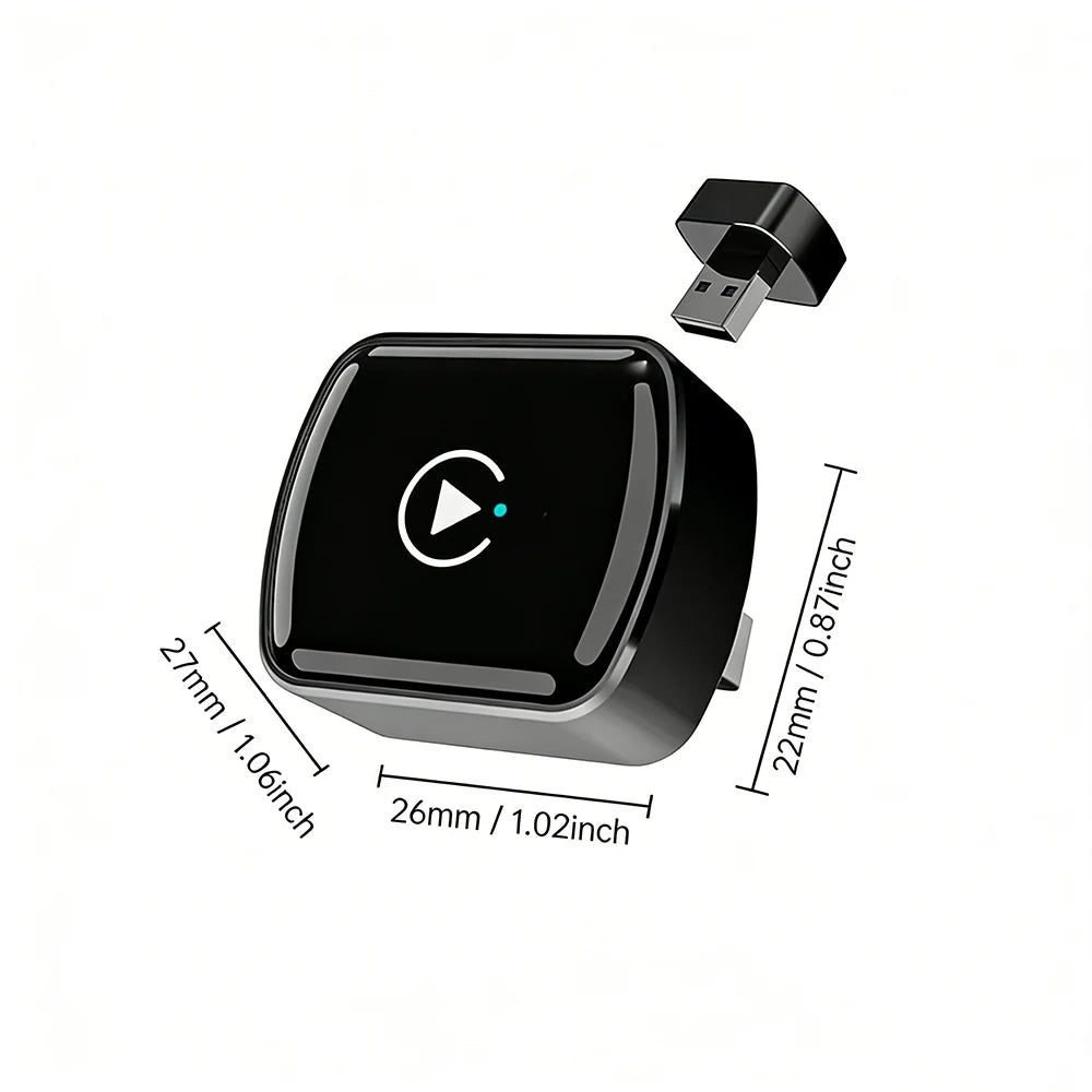Wireless CarPlay Adapter 2026 Upgrade, Plug and Play, No Latency, Converts Factory Wired to Wireless, Compatible with iPhone 6+