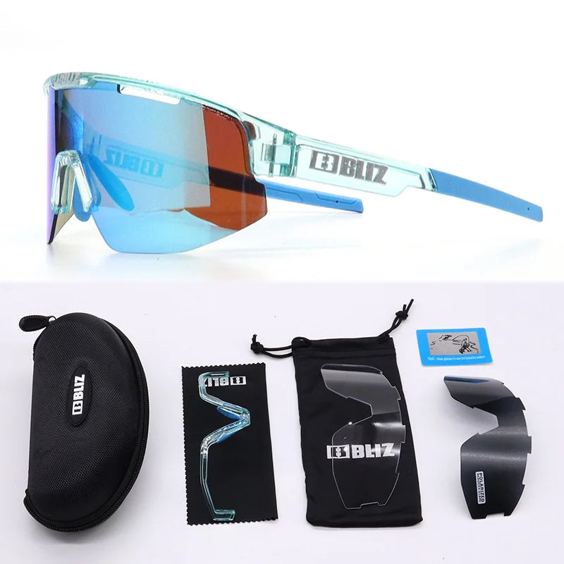B BLIZ Matrix Unisex Sport Sunglasses TR90 Lightweight Cycling Glasses with Hydro Lens UV400 Protection for Running & Skiing