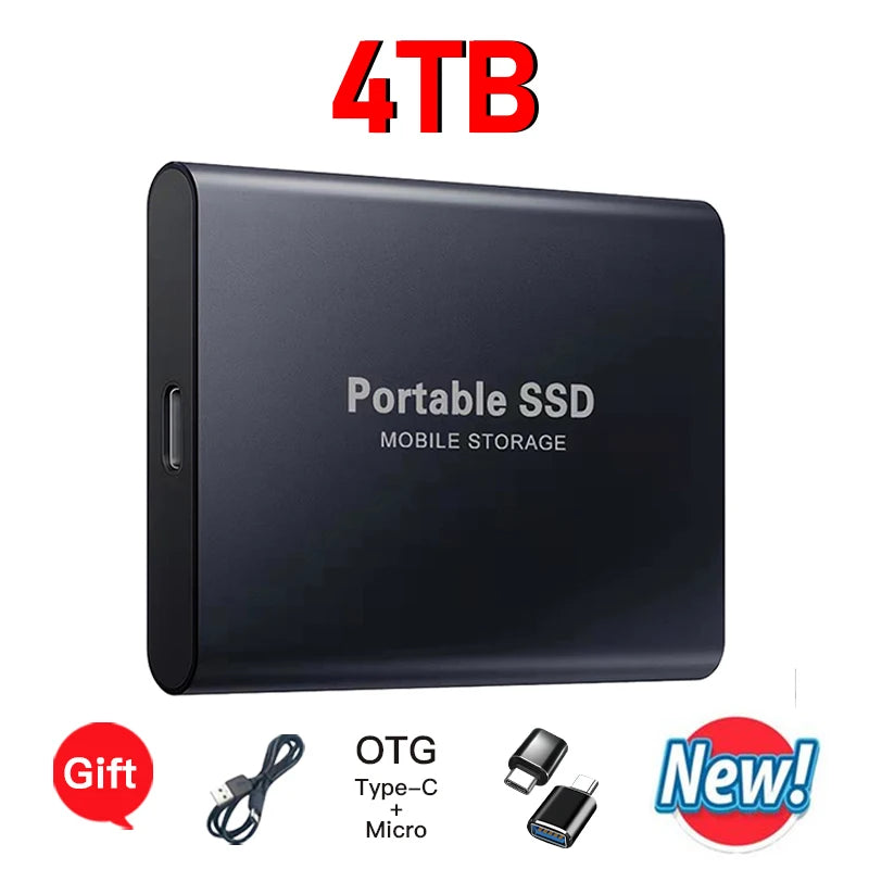 High-speed SSD 2TB Portable External Hard Drive Suitable for daily storage and backup