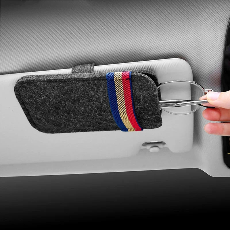 Car Sunglasses Organizer Bag Eyeglass Holder Glasses Storage Clip For Audi Bmw Auto Interior Organize Car Sunglasses Holder