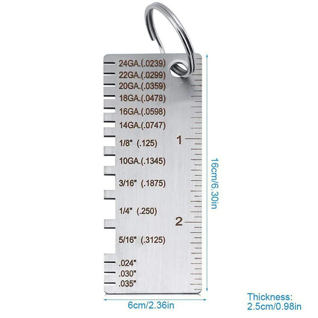 Wire Gauge Measuring Tool Stainless Steel Durable Round Wire Gauge for Woodworker Accessories