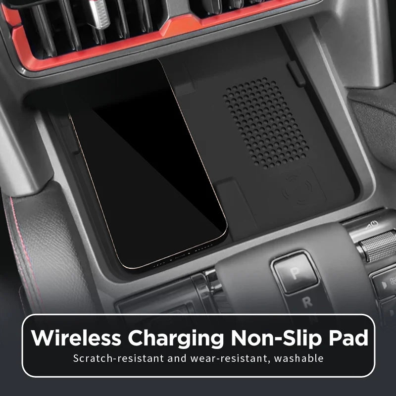 For BYD Shark 6 2024 2025 2026 Car Storage Box Rubber Mat Wireless Charging Silicone Pad Interior Anti-slip and Dustproof Pad