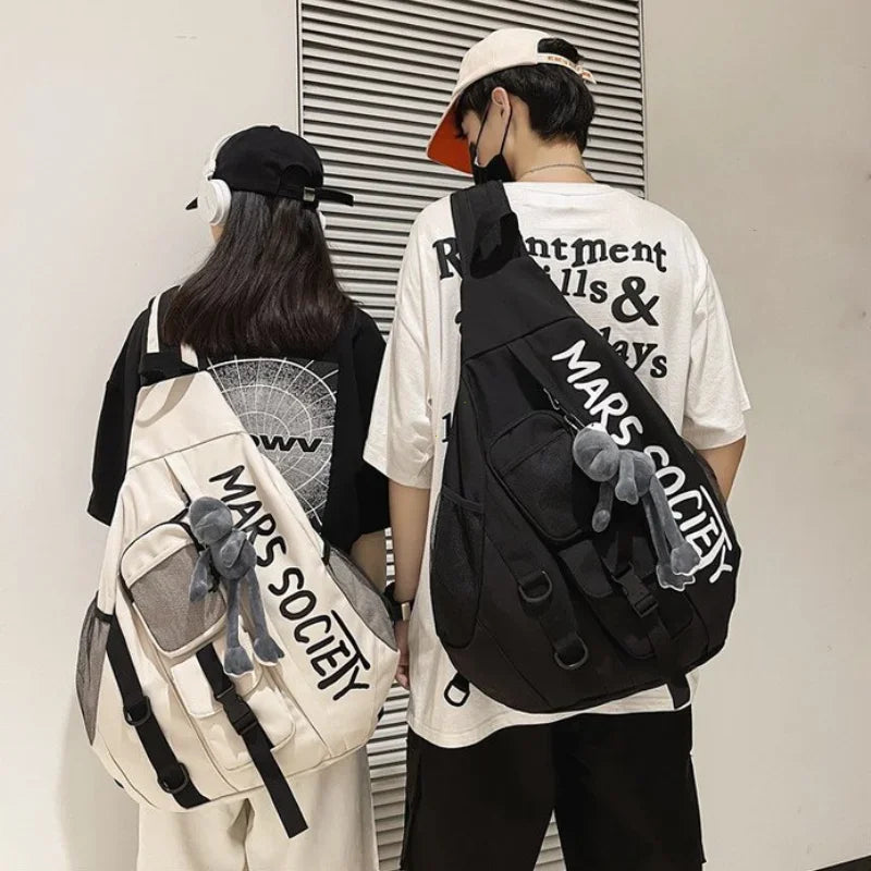 Men's Messenger Shoulder Bag Sports Travel Large Capacity Backpack Female Students Crossbody Chest Casual Bag bolso