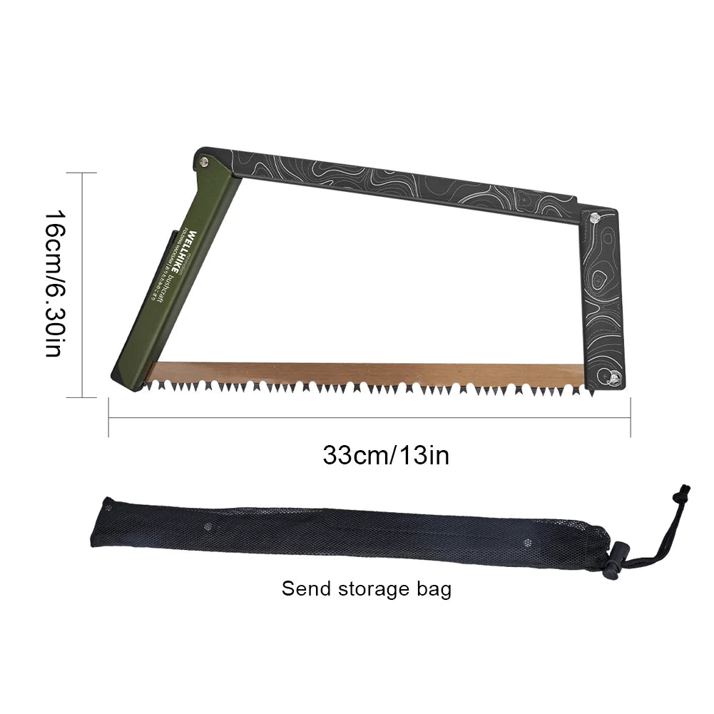 Folding Saw with Storage Bag Portable Wood Saw Aluminum Alloy Multifunctional Handsaw Outdoor Hiking Survival Tools