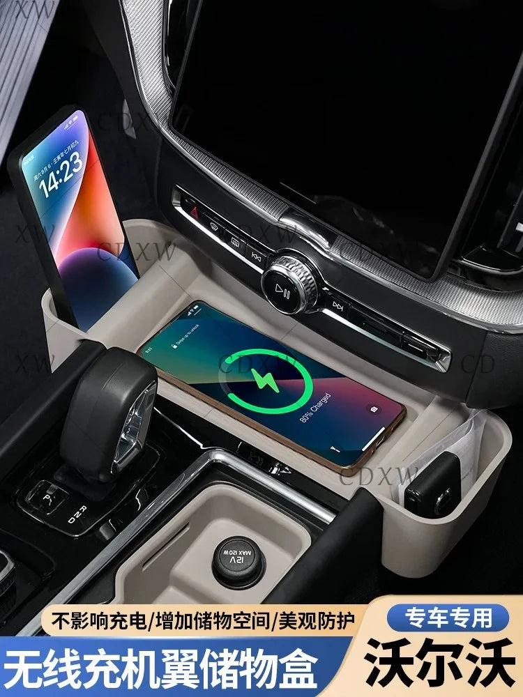 Brand new 26 models suitable for Volvo XC90 S90 XC60 car central control gearbox wireless charging pad storage box