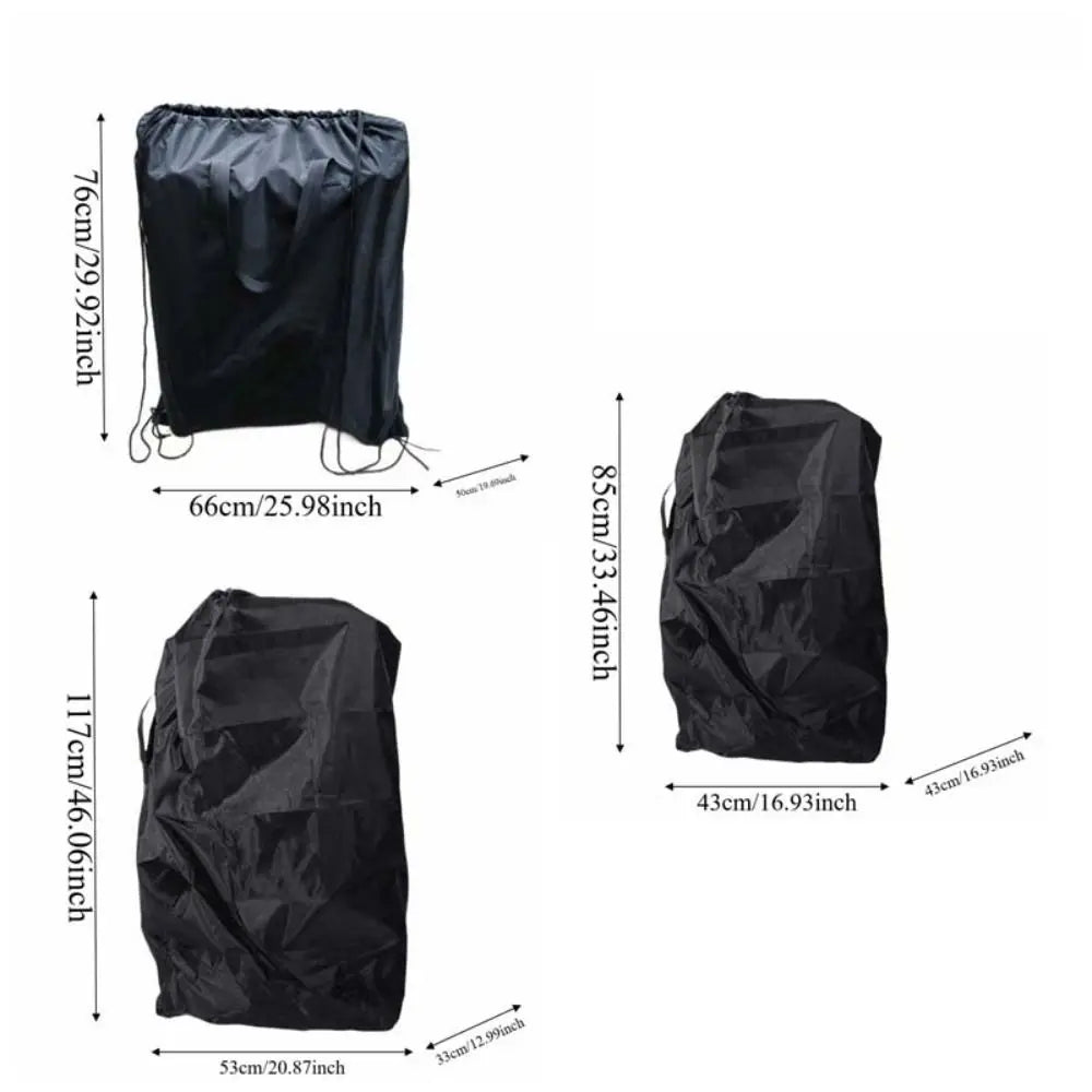 Water-Resistant Stroller Travel Bag Oxford Cloth Drawstring Closure Pram Storage Organizer Anti-splash Water Foldable Design