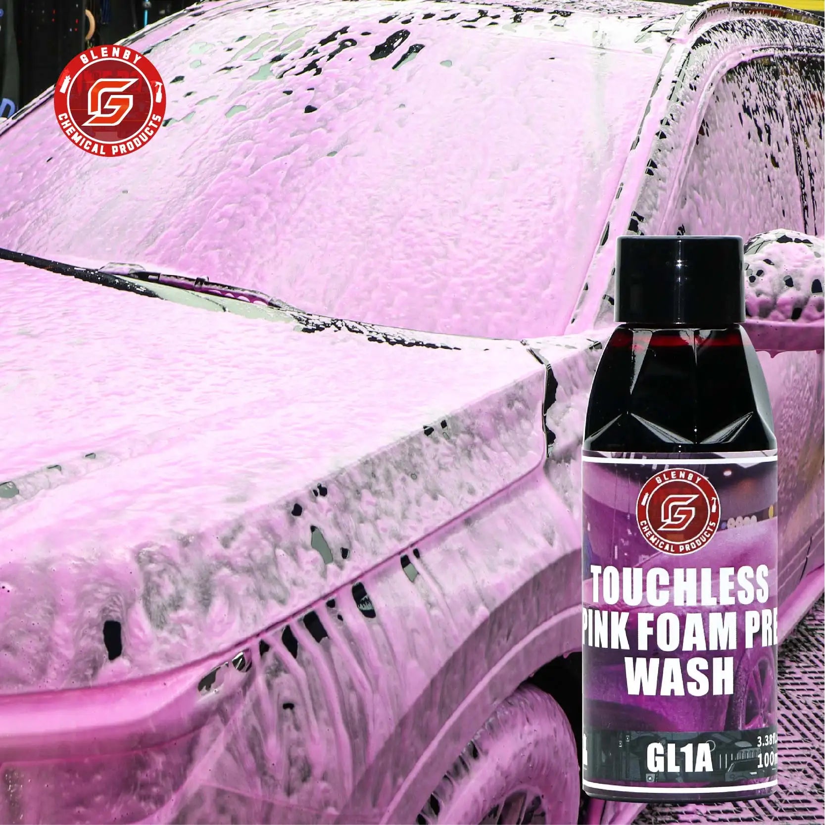 Pink Magic Foam Car Wash Shampoo Car High Concentration Sediment Pre-washed Off Wash Car Wash Soap Super Foam Cleaner