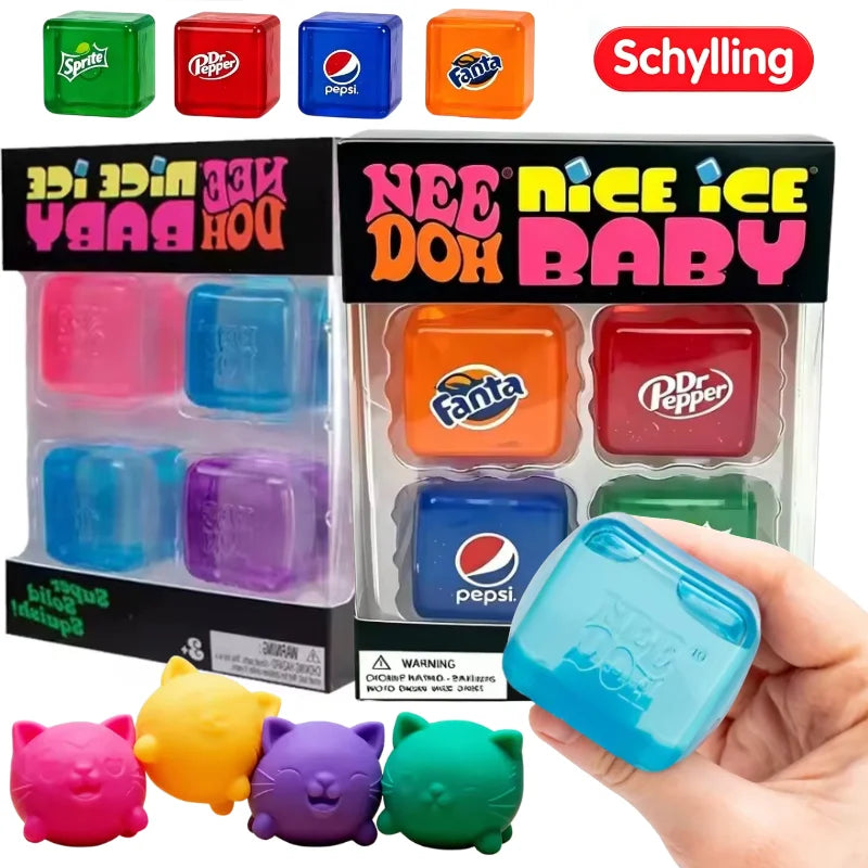 Schylling Nee Doh Nice Cube Sensory Fidget Blocks Pinch Toy Stress Relief Puzzle Play  Souvenir Blind Box Gift