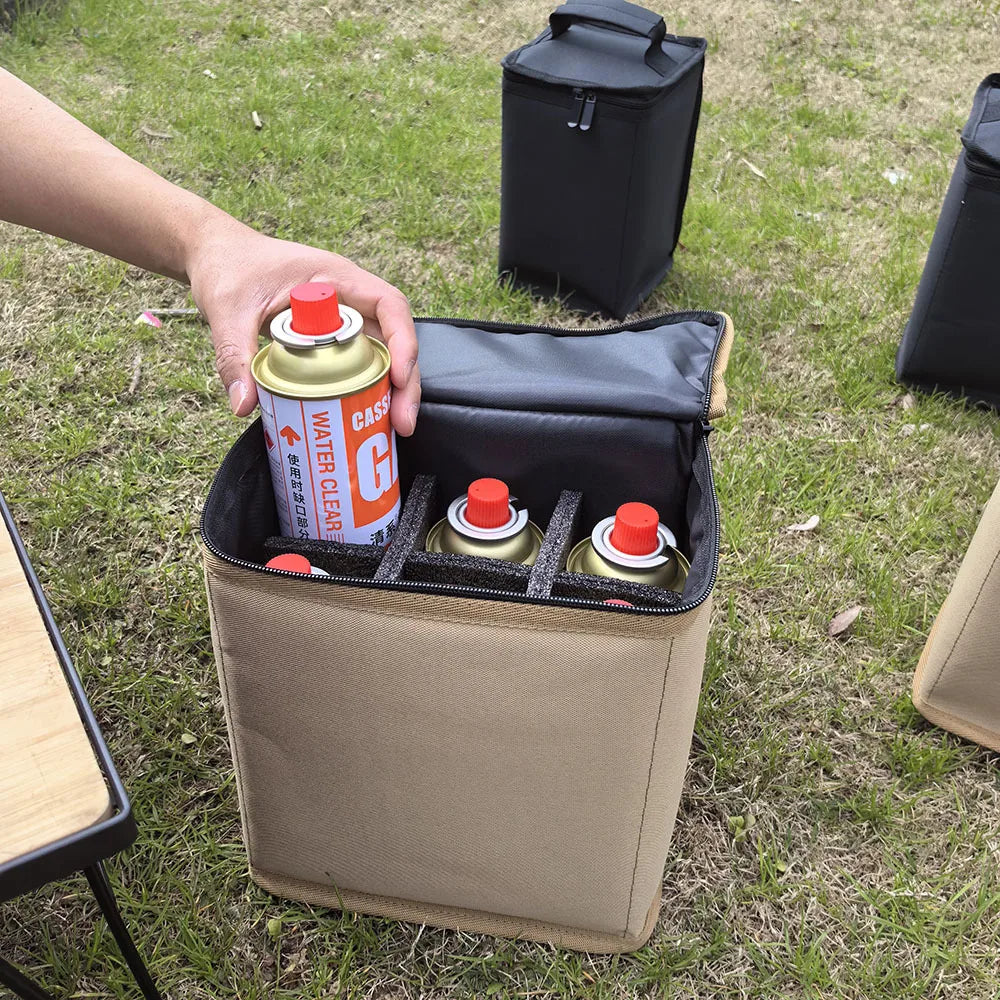 Camping Gas Tanks Storage Bag Portable Fuel Cylinder Protective Case Camp Light Carrying Bag Anti-Collision for Outdoor Cooking