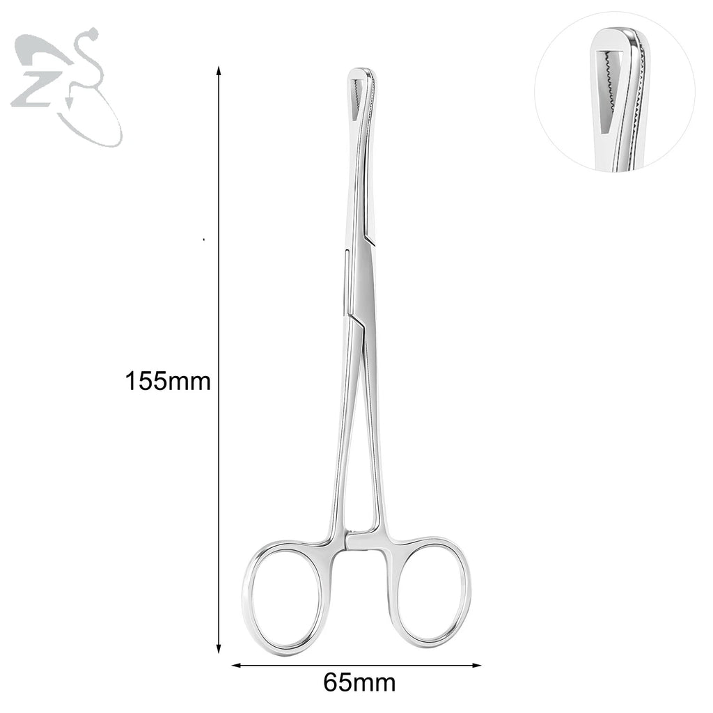 ZS 1PC Stainless Steel Piercing Clamp Slotted Locking Forcep Opening Piercing Plier Tool for Ear Lip Belly Navel Tongue Piercing