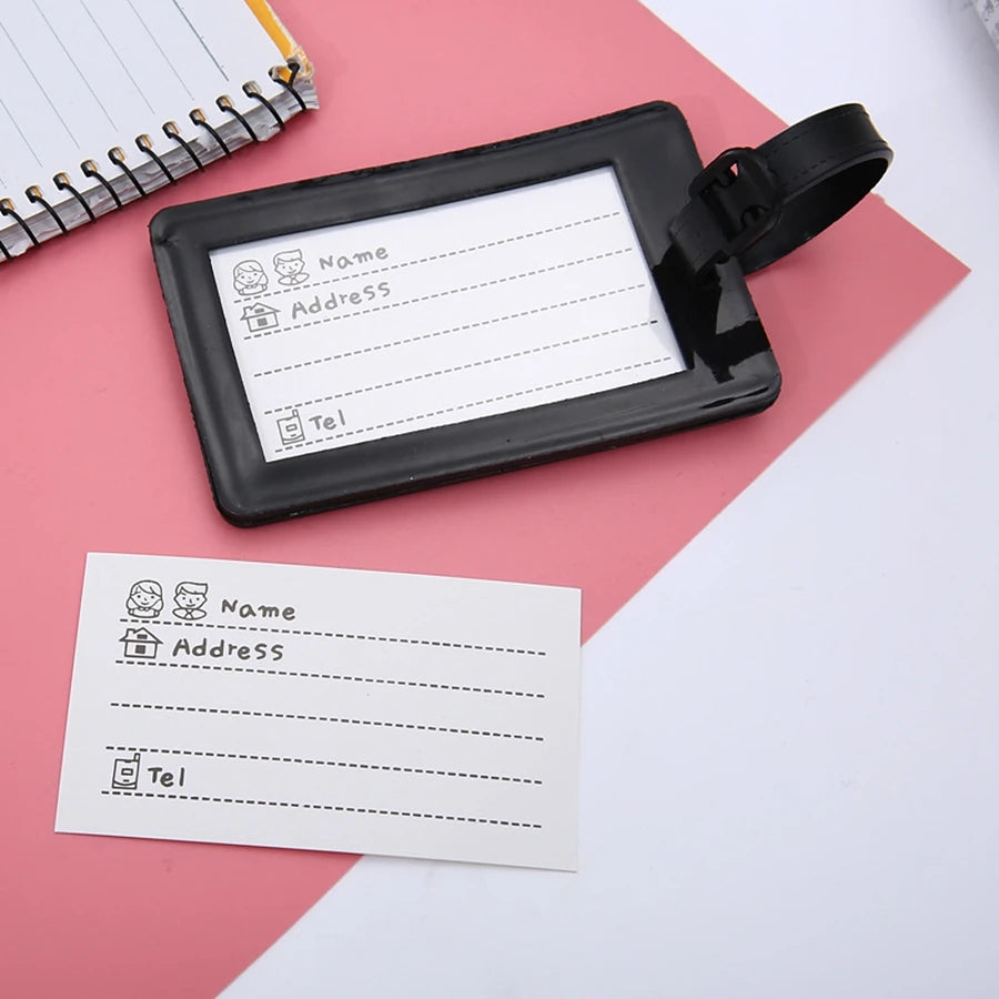 1PCS Creative Letter Black and White Luggage Tag Hanger Boarding Hanging Tag Ring Check in Trolley Box  Label Hanging Tag