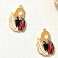 10pcs cartoon peripheral metal badges cartoon character pendants, DIY jewelry making earrings, keychains, accessories