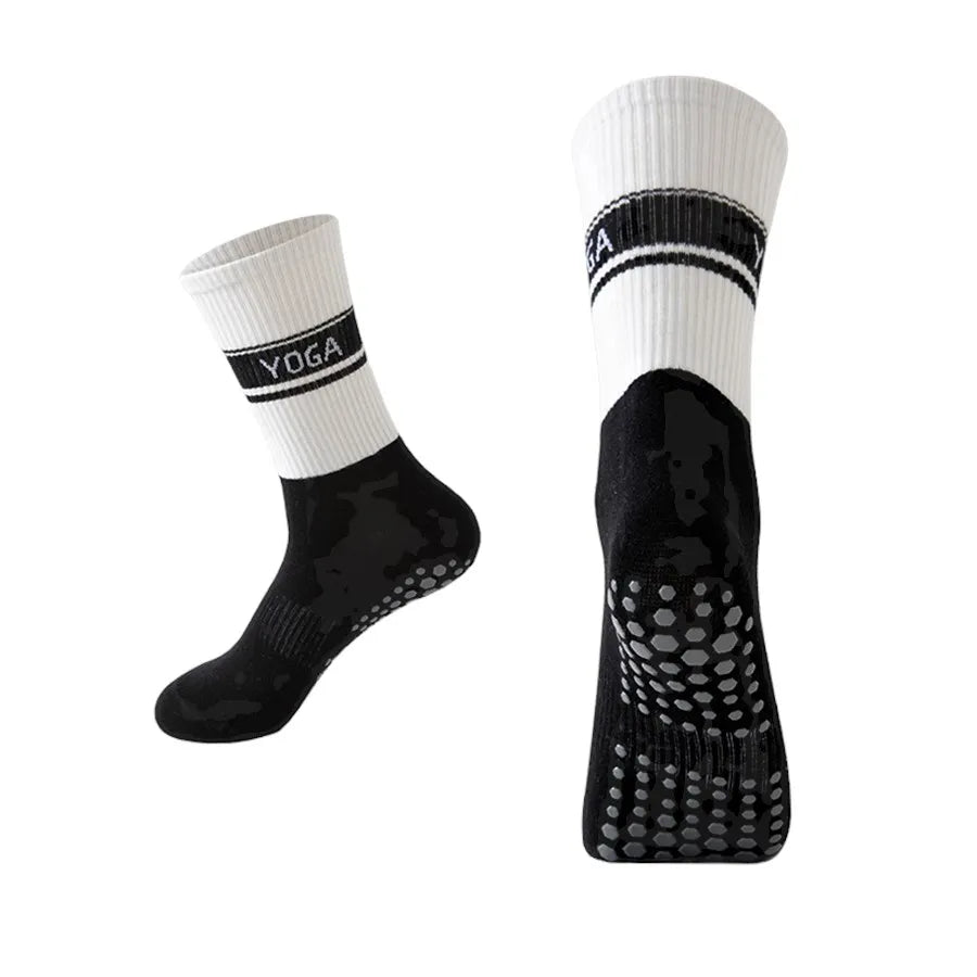 Cross-Border Professional Yoga Socks,  Cotton Strapping Silicone Anti-Slip Pilates Fitness Dance Floor Socks