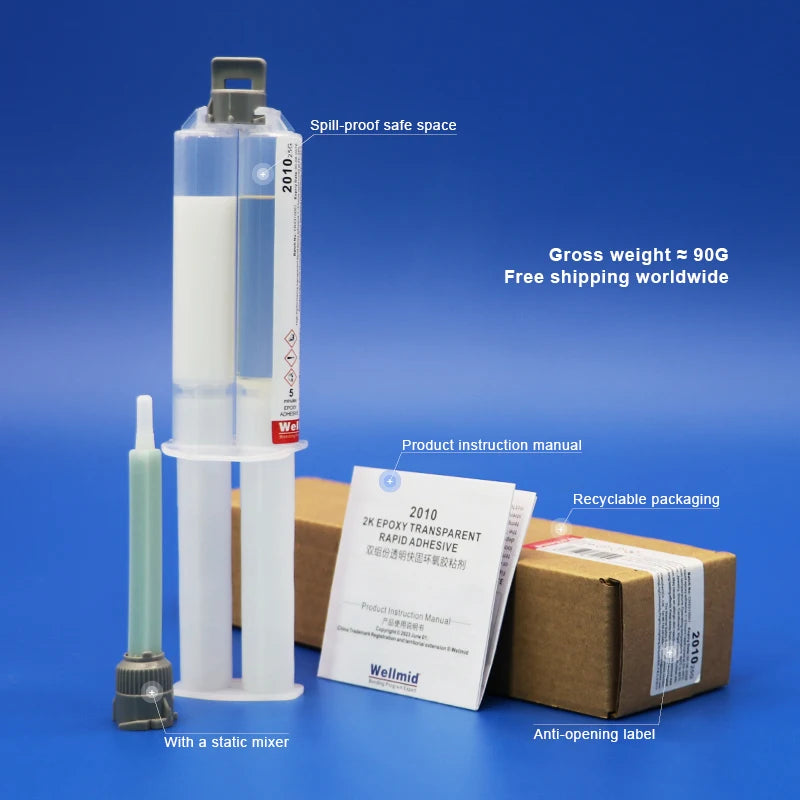 2010 White Epoxy Resin Rapid AB Glue Home-appliance Repatch 25g Luquid Applicator 2 Component 5Minutes Fast Cured Epoxy Adhesive