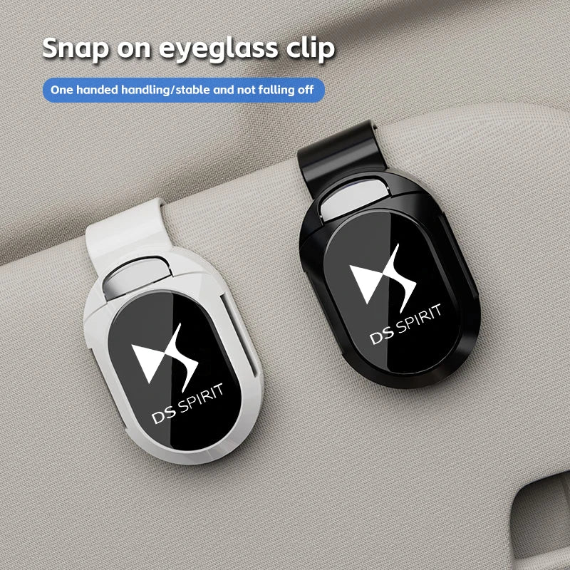 Car Glasses Clip Suede Sun Visor Sunglasses Holder Storage Clip For DS SPIRIT DS3 DS4 DS5 5LS DS6 DS7 WILD RUBIS Accessories
