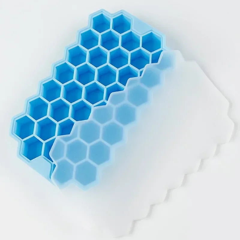 4/1PCS 37 Grids Silicone Ice Cube Mold Large-capacity Ice Trays Food Grade Reusable Ice Maker with Lids Cocktail Kitchen Tool