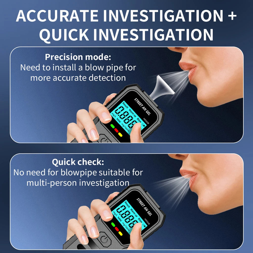 Digital  Breathalyzer Accurate Portable Breathalyzer Alcoholometer Drunk Driving Analyzer for Personal & Professional Use