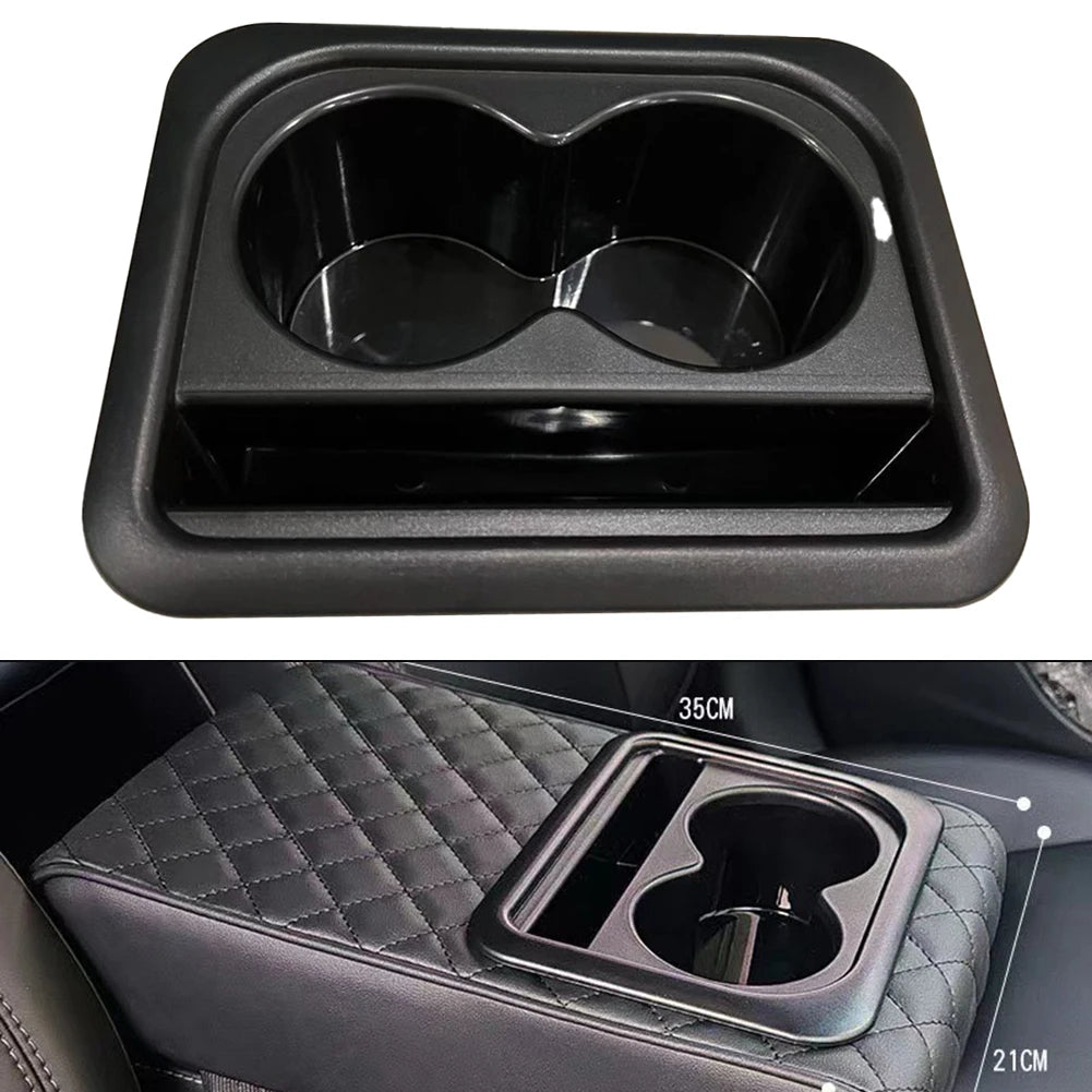 Car ABS Cup Holder Auto Armrest Box Cushion Pad Center Console Storage Box Rear Seat Cup New Cup Holder