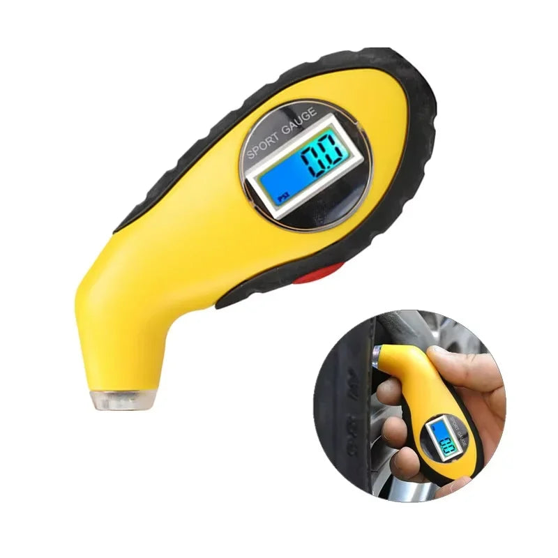 Digital LCD Auto Tire PSI Pressure Gauge Presta Schrader Valve Compatible for Car Truck Motorcycle Bike