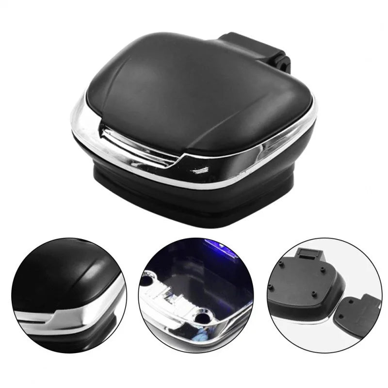 New Portable Auto Car Truck LED Cigarette Smoke Car Ashtray Cigarette Lighter Blue LED Light Smokeless Ashtray Cigarette Holder