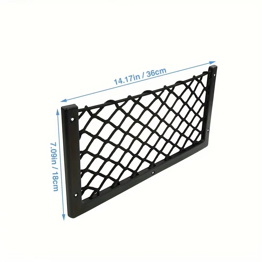 1/2/3pcs Car Mesh Bag Holder Car Storage Mesh Bag with Frame Car Mesh Storage Bag