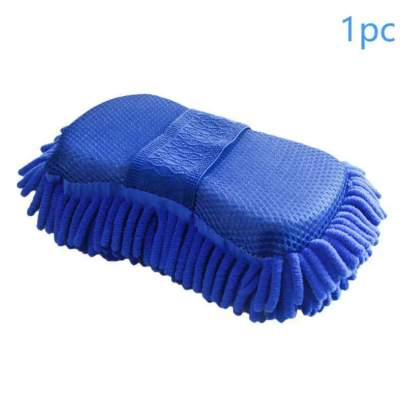 Car Wash Gloves and Towels Microfiber Chenille Soft Absorbent Set for Vehicle Interior Exterior Cleaning Tasks