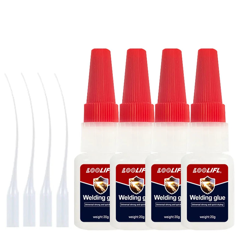 Loolifl50G High-Strength Oily Welding Glue - Super Glue, Universal Strong Instant Adhesive, Used for Metal, Ceramic, Glass, Wood, Plastic, and Alloy Stable and Does Not Turn Yellow