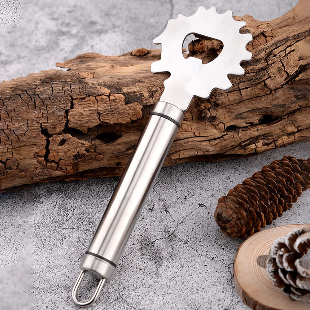 Stainless Steel Grill Cleaning Scraper Handheld BBQ Net Cleaner With Bottle Opener Kitchen Accessories For Barbecue Outdoor