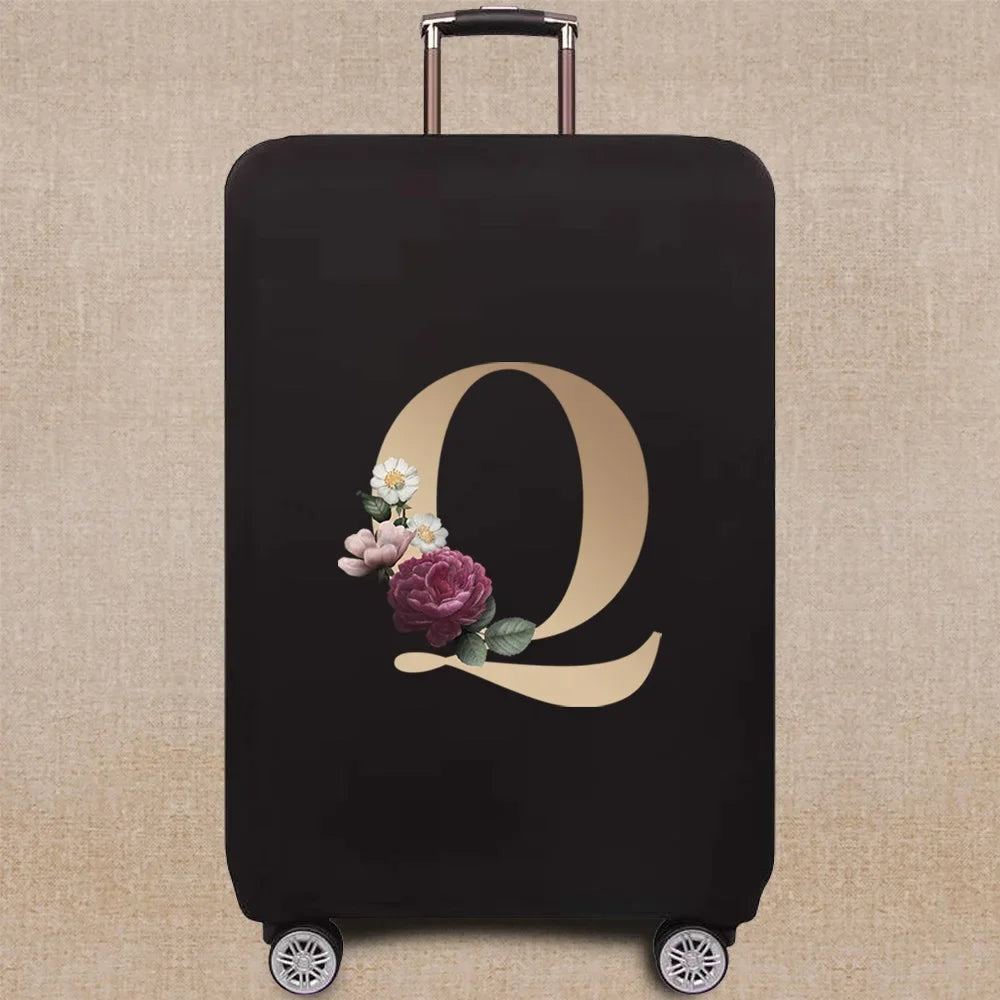 Luggage Covers 18-32 Protector Travel Luggage Suitcase Protective Cover gold letter series Stretch Dust Cover Travel Accessories