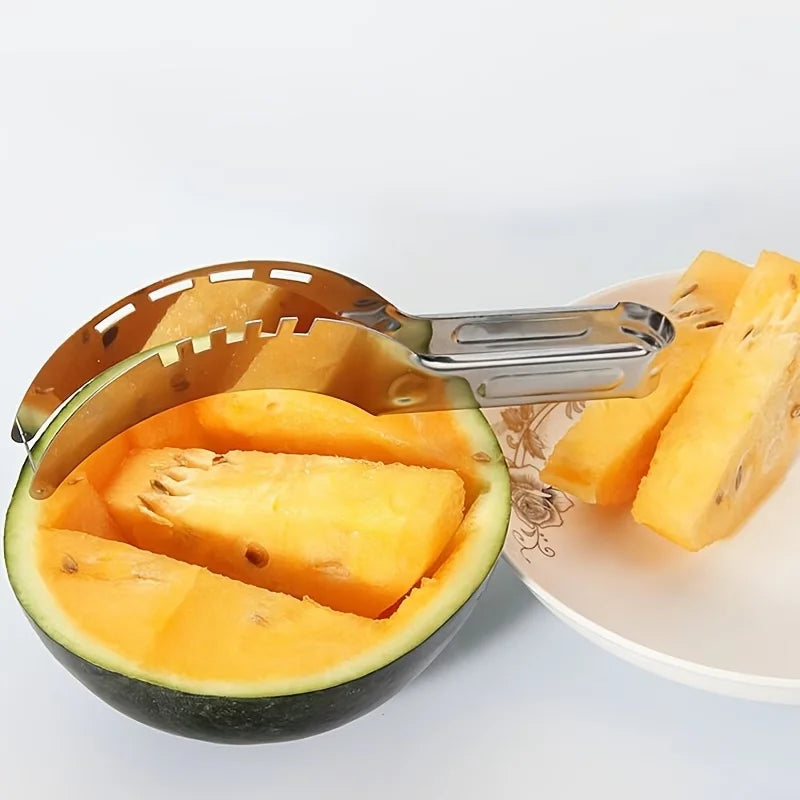 1pcs - Stainless Steel Fruit Slicer/Divider, Watermelon Slicer, Watermelon Cutter, Slicer/Divider, Amazing Sl