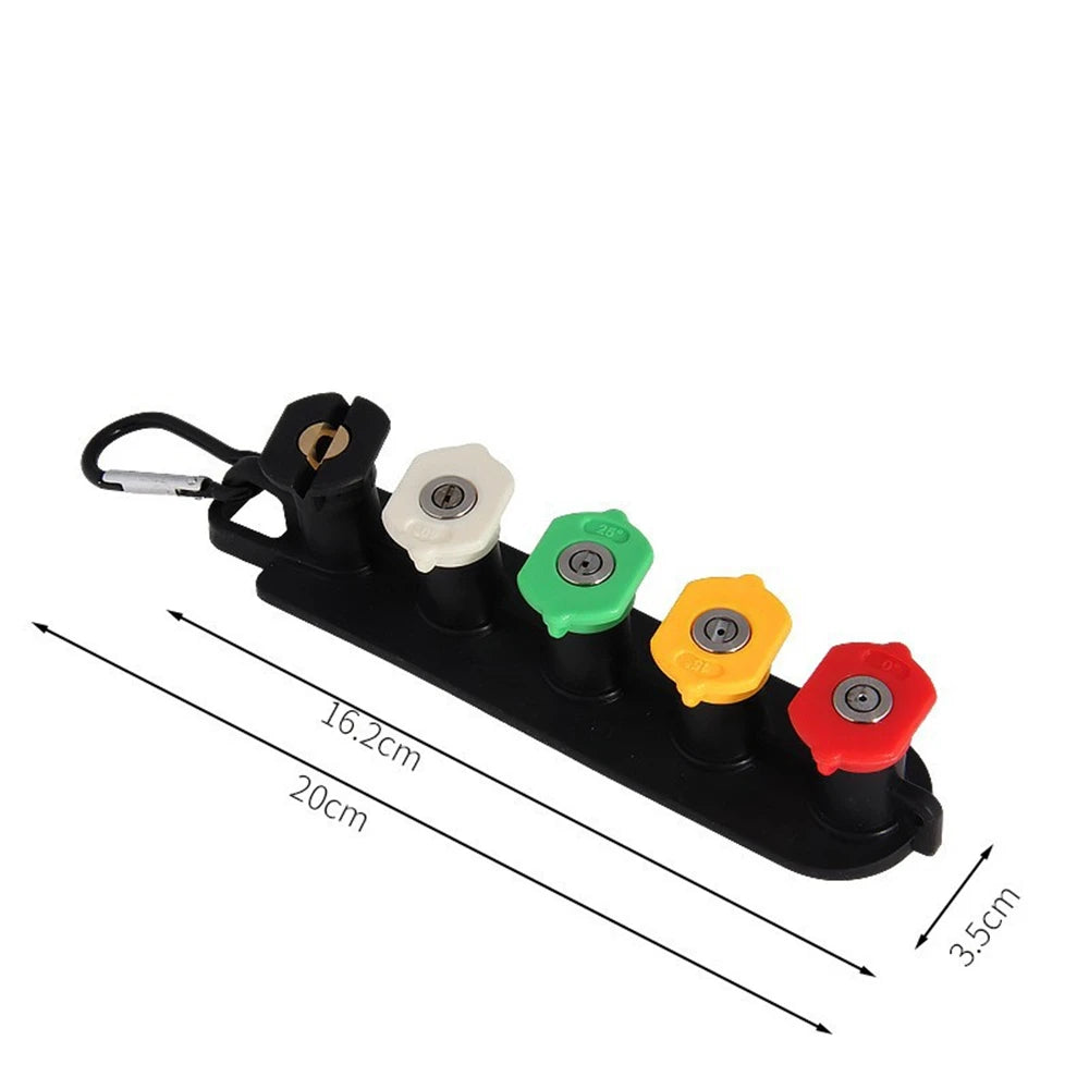 1/4" Quick Connect Nozzle Holder Sets 4000PSI Pressure Washer Gun Stand Spray Tips Holder Lightweight Washing Extension Lance