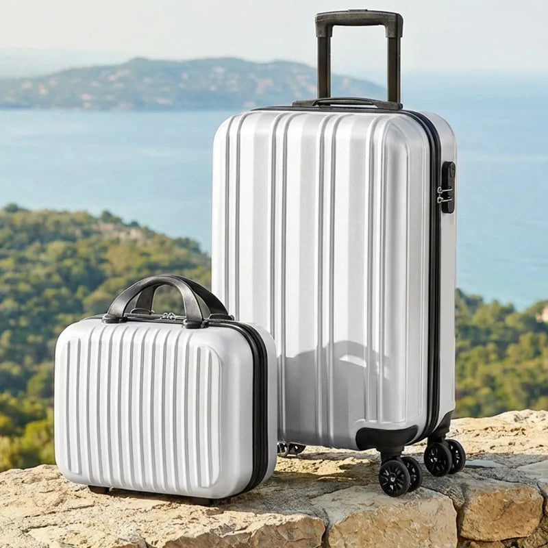 2 Piece Hardside Luggage Set - 20 Inch Carry On Suitcase with TSA Lock, USB Port & Silent Spinner Wheels, Lightweight PC+ABS Travel Luggage for Business Trip