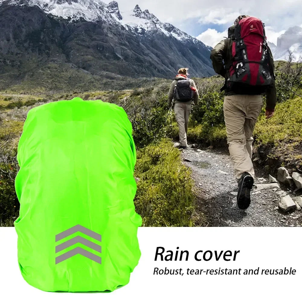 Outdoor Backpack Waterproof Rain Cover Reflective Lightweight Bag Dust Cover for Hiking Mountaineering Safety Travel 18-45L Use