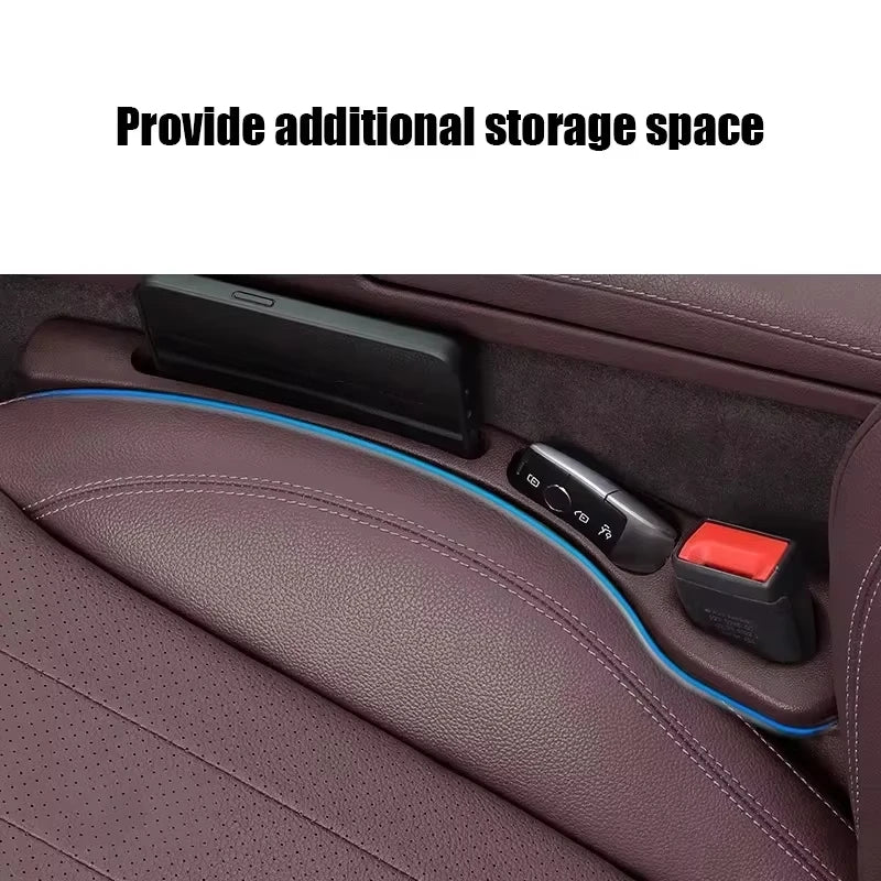 2 Pack Car Seat Gap Filler Strips, Dual Slot Design, Effective Leak Prevention, Easy Installation, Durable Material, Ideal for A