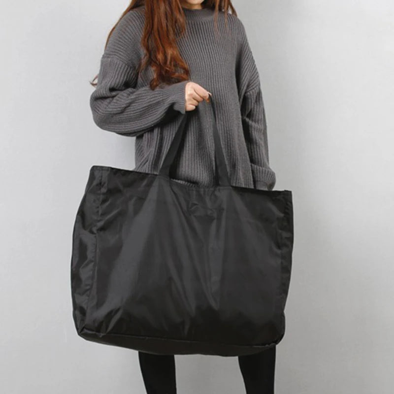 Shopping Bags Zipper Large Capacity Grocery Totes Washable Reusable Simple Outdoor Heavy Duty Bag 2026