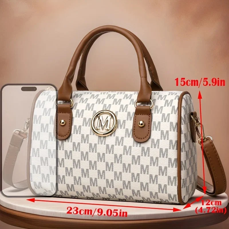 Simple Printed Metal Sheet Handbag, Fashionable Retro Versatile Crossbody Bags, Suitable for Commuting Banquet Pillow Bag