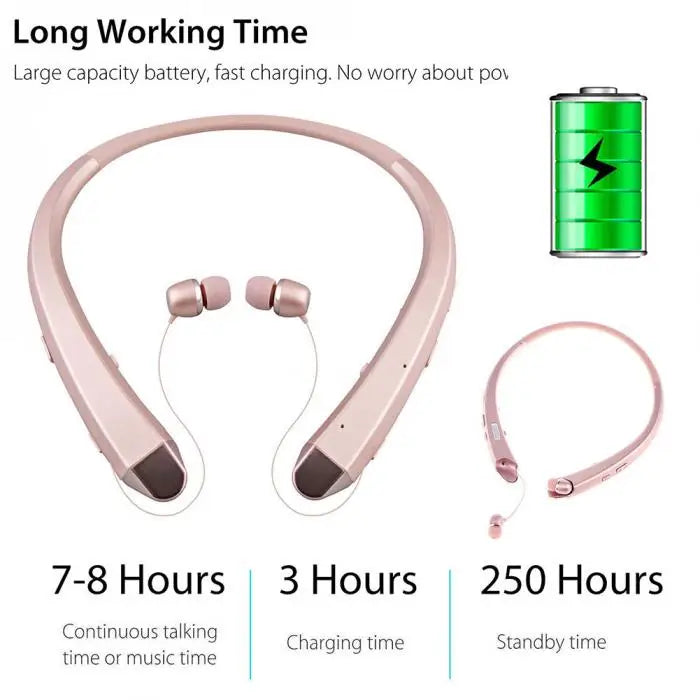 New HBS910 Portable Sports Bluetooth Headset Hanging Neck Wireless Sports 4.1 in-ear Hard Hanging Headset for LG Iphone Xiaomi