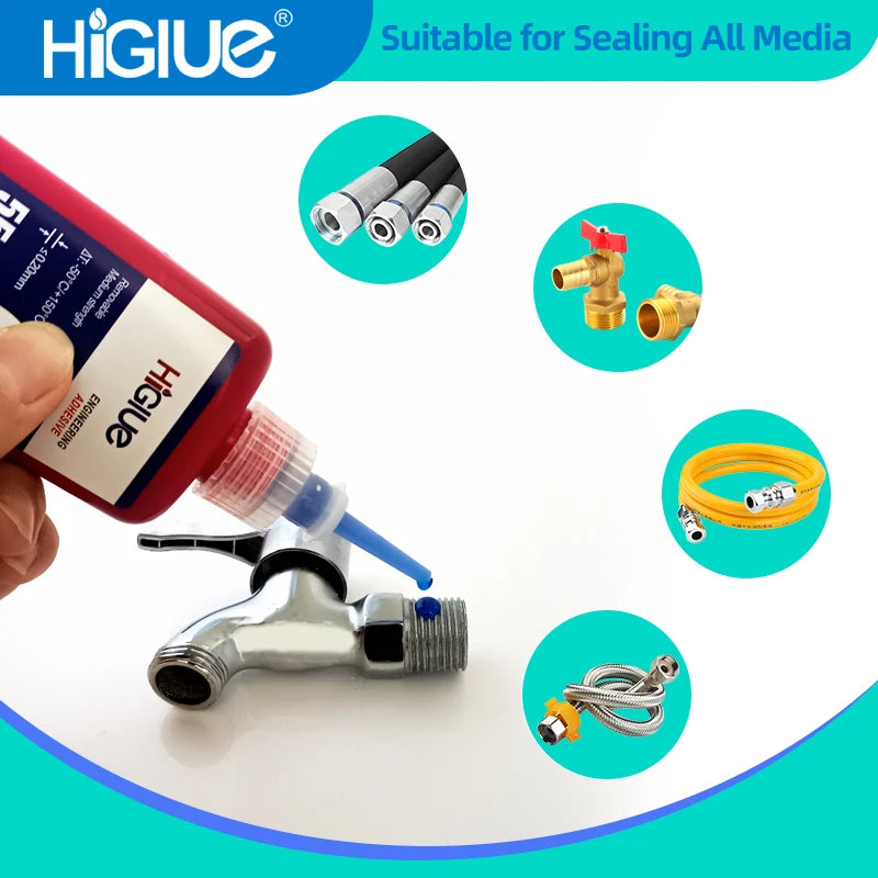 50ml 5543 Pipe Sealant, Liquid PTFE Tape, Thread Locker, Anaerobic Adhesive, Can Replace Mechanical Gaskets and Fasteners