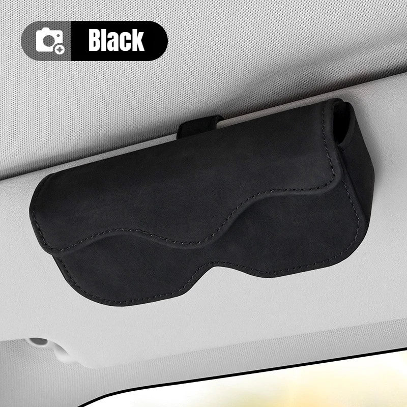 Car Eyeglass Case Automatic Closing Non-slip Auto Sun Visor Glasses Holder Magnetic Multi-functional Eyewear Clips Wholesale