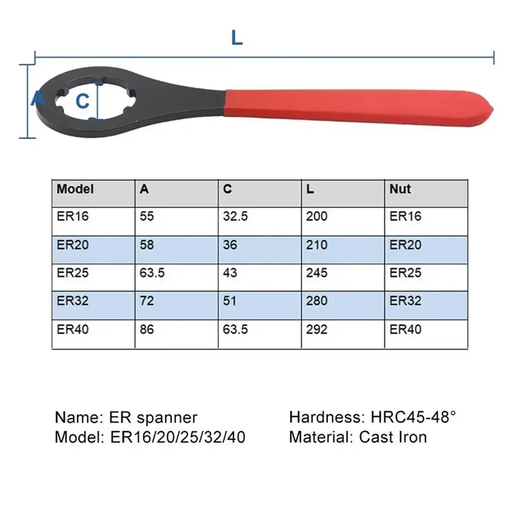 ER Wrench ER11 ER16 ER20 ER25 ER32 ER40 A M UM APU Wrench CNC Machining Center Engraving Machine Milling Machine Tool Holder Nut