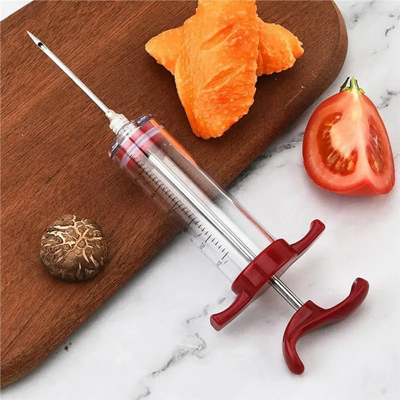 ABWP-Plastic For Smoking For BBQ Grill Turkey Injector Syringe Set, Marinade Injector Kit For Seasoning, Meat Injectors