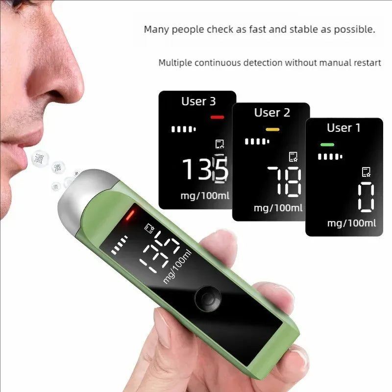 High Sensitivity Breathalyzer Non-Contact Alcoholometer Portable Breathalyzer LED Display Drunk Driving Car Diagnostic Tool