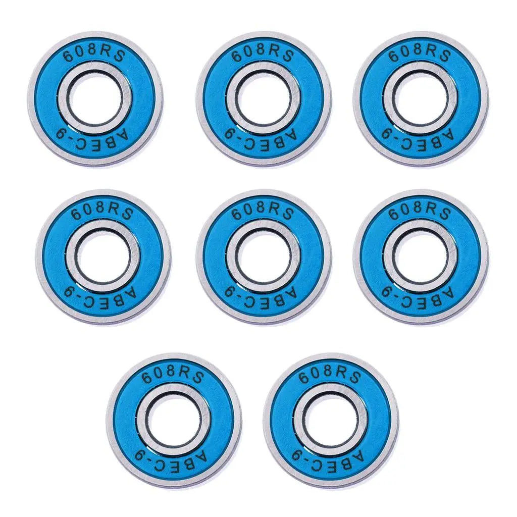 8Pcs/Set Abec 9 High-speed Bearing 608RS Double Side Dustproof 8mm Bearing for Skateboarding Inline Skates Scooter Accessories