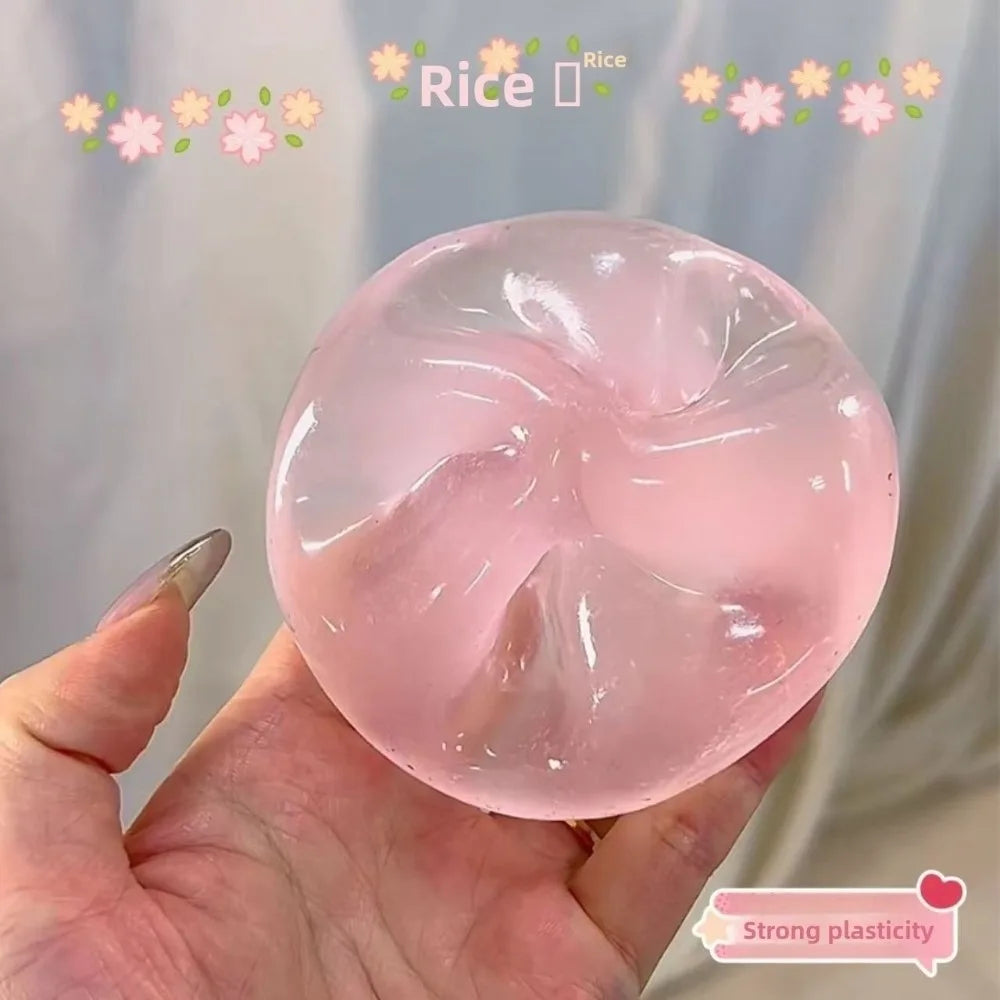 Moldable Stress Ball Squishy Toy Slow Rising Decompression Sensory Toy for Adult Moldable Squishy Pearl Coconut Oil Squeeze Toy